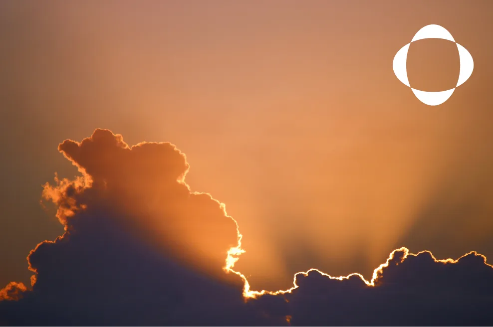 Picture of sun behind clouds, illuminating on IT asset definition