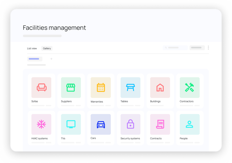Facilities management software can store lots of different assets