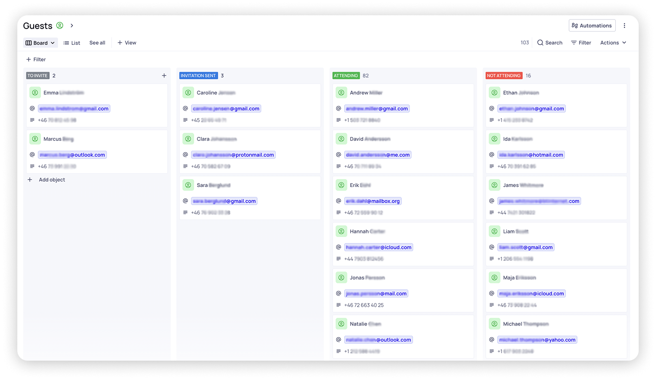 Guest RSVP management