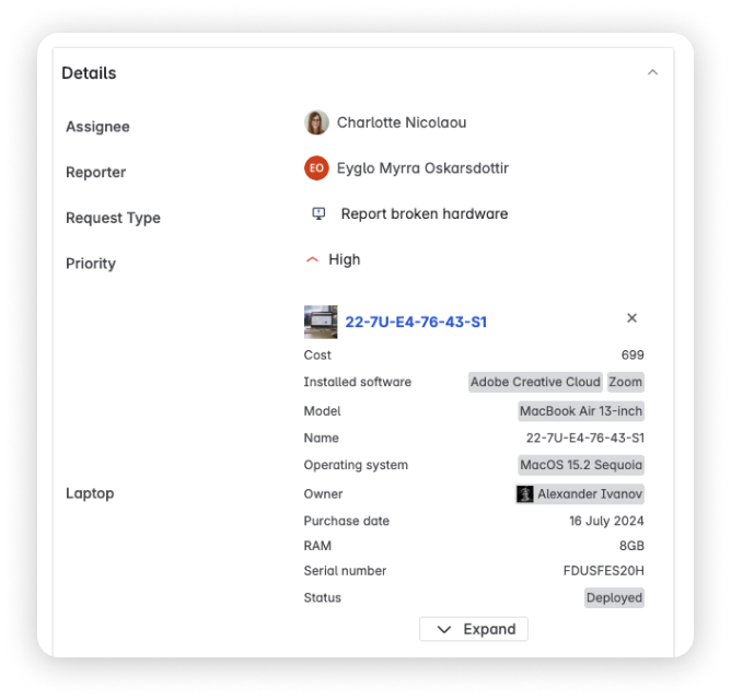 Jira issue - with shadow