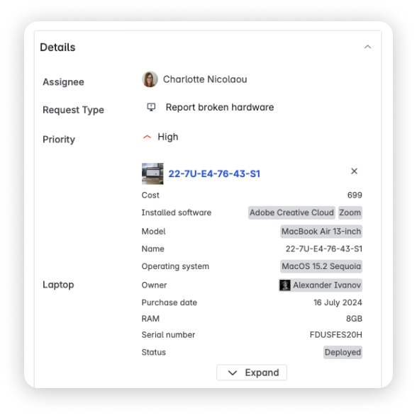 Jira issue with Starhive asset - shadow