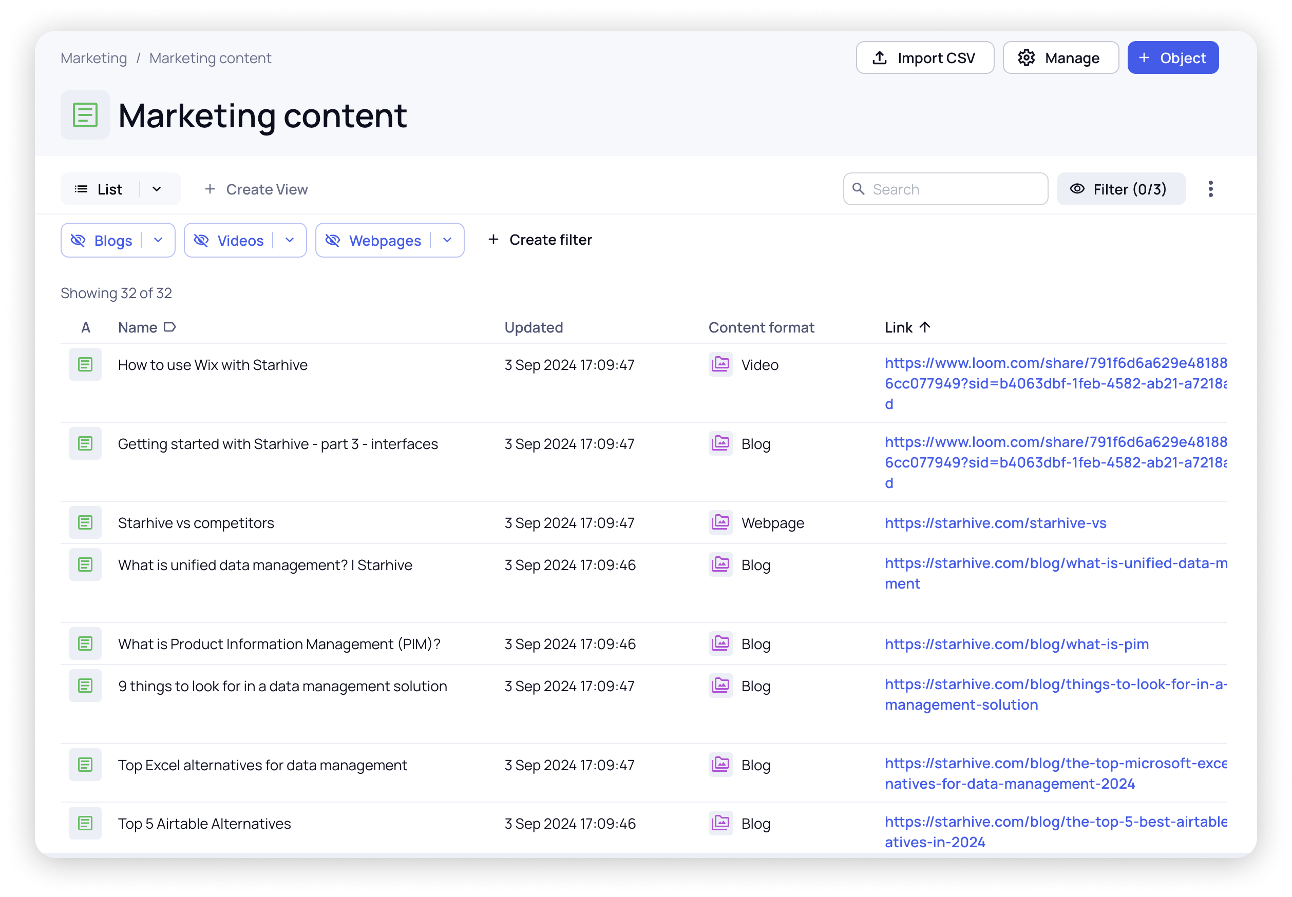 Marketing no-code Starhive