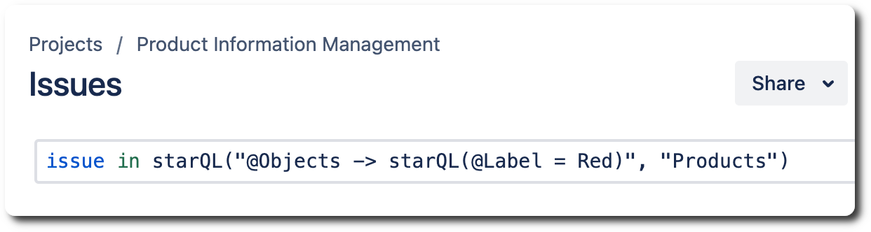 StarQL in JQL